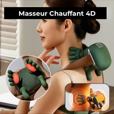 Bionic Neck Shoulder Massager Heated Back Massagers Electric Kneading Muscles Massage Pillow Neck Waist Leg Body ﻿3-Level Modes